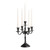 Matte Black Metal 5 Taper Halloween Candelabra