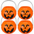 KEPATO Halloween Pumpkin Candy Bucket, 3-Pack Large Plastic 