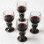 Distressed Wine Glass Skull Set — Life-Size Edition