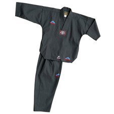 RIBBED BLACK TAEKWONDO UNIFORM RIBBED BLACK TAEKWONDO UNIFORM