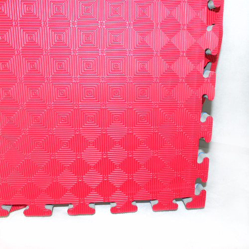Reversible 2 Color 3/4 Thick Puzzle Sport Mat Kit - Blue/Red