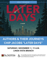 USA Today Bestselling Author Chip Jacobs at Linda Vista Library, Saturday, November 1