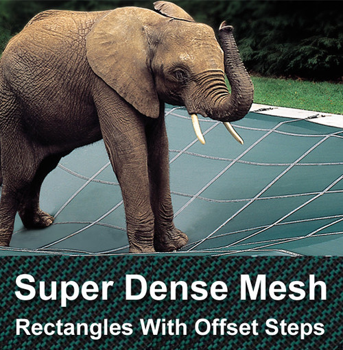 Loop Loc II Super Dense Mesh Safety Cover - Rectangle with Offset Right or Left Steps