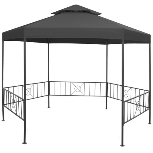 Garden Gazebo, 10.6' x 9' x 8.7', Anthracite