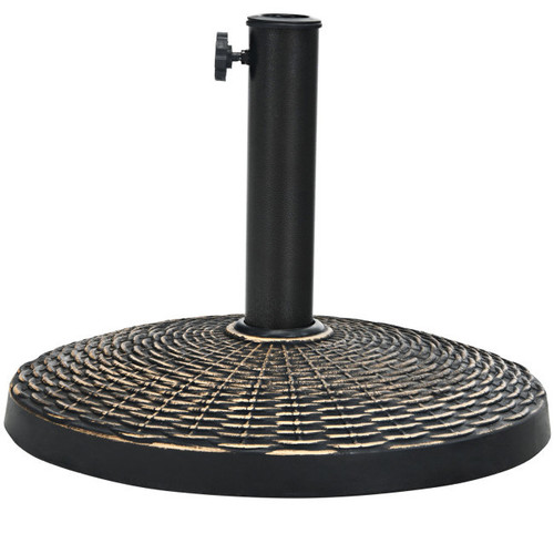 Resin Umbrella Base with Wicker Style - 22Lbs