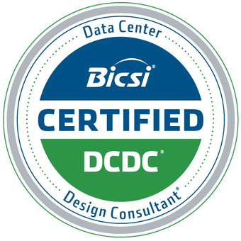 DCDC&reg; badge image. Certification. Advanced level. Issued by BICSI ICT Certification Institute