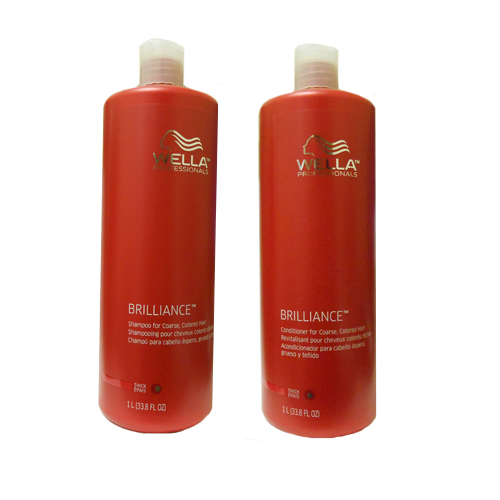 Wella Brilliance Shampoo and Conditioner (Thick/Coarse) Duo 33.8oz