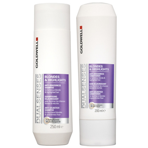 goldwell dual senses blondes & highlights shampoo & conditioner duo 10 oz