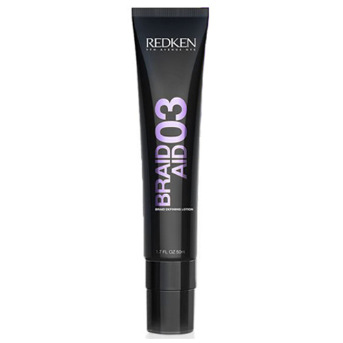 redken braid aid mild control lotion for runway-ready braids and twists.