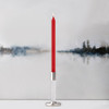Smooth Arista Candle in red on candle holder. Images courtesy of Root Candle Co