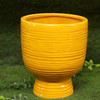 Ribbed Urn 4.75" | Yellow