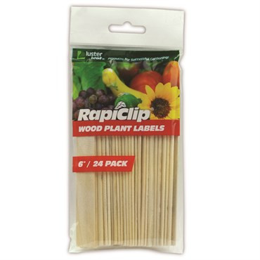 Wood Plant Labels 6" 24pk