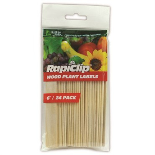 Wood Plant Labels 6" 24pk