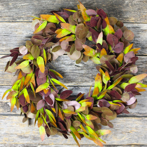 Artificial Wreath 22" | Harvest Eucalyptus