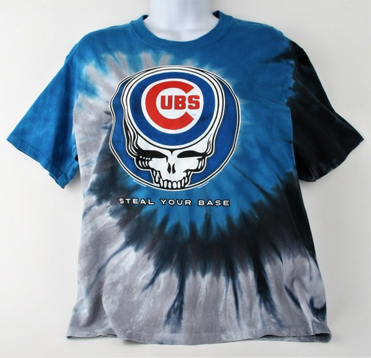 Chicago Cubs Steal Your Base Tie-Dye T-Shirt by Liquid Crystal