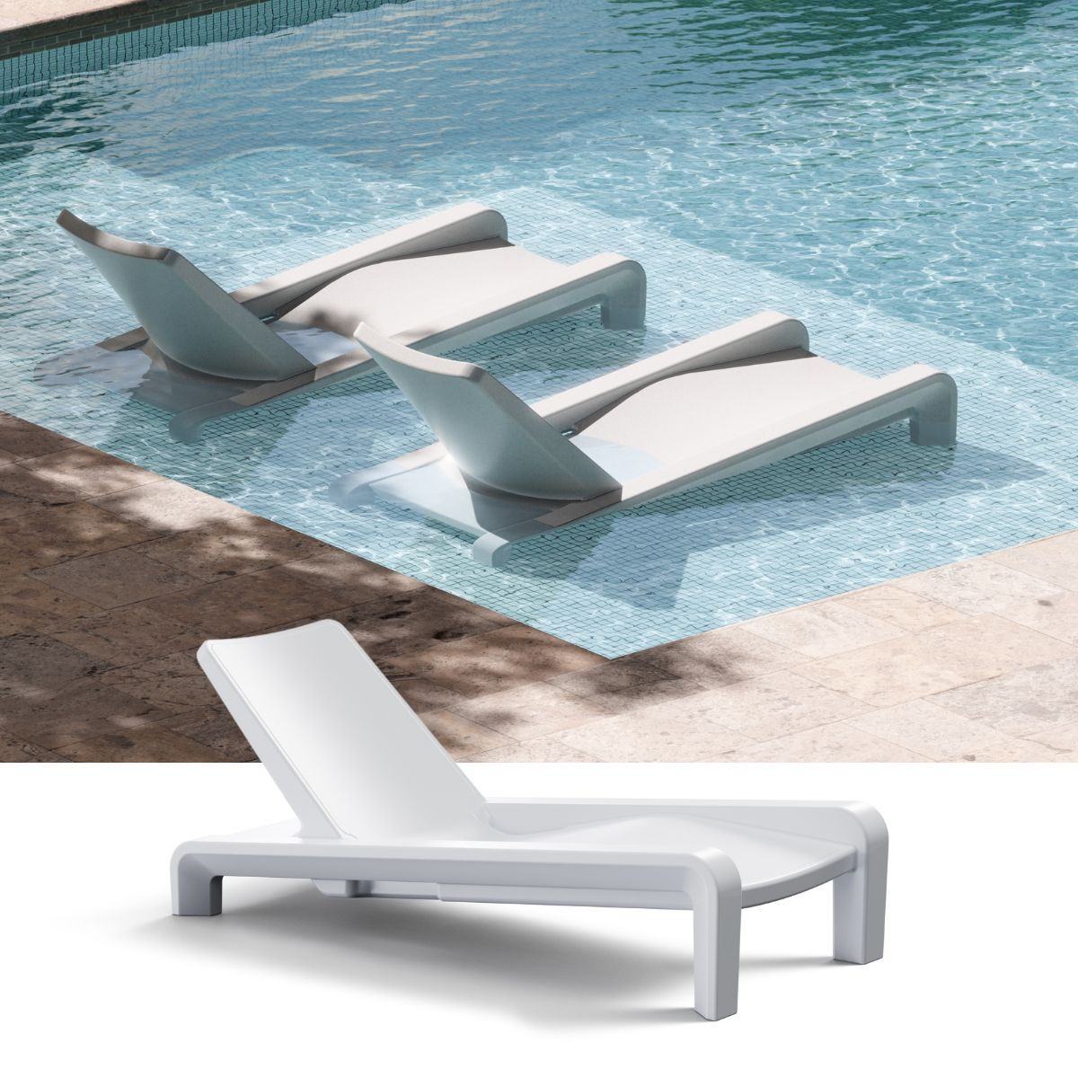 Tupelo Goods Deck Chaise In Pool Lounger