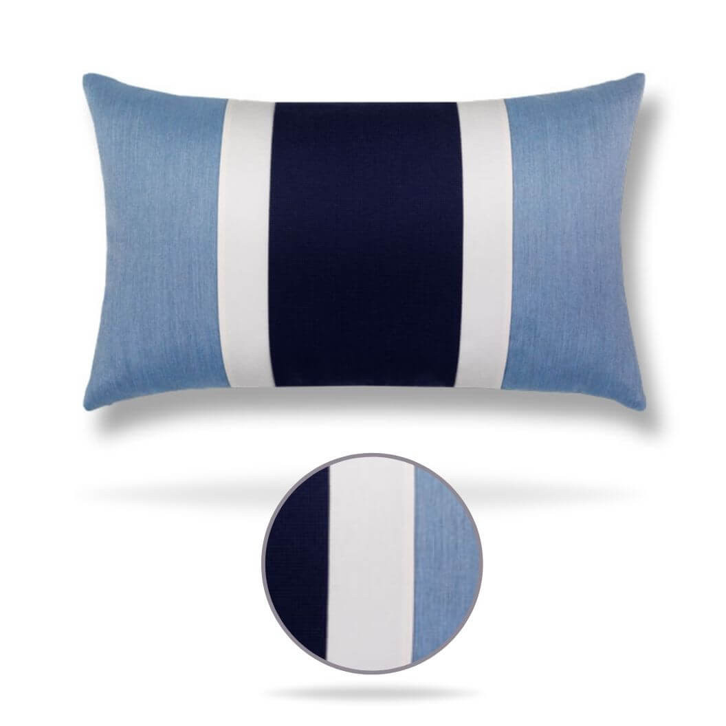 Set Of 2 River Theme Lumbar Pillow Covers - 12x20 Inch, 'Life Is Better On The River' Decor