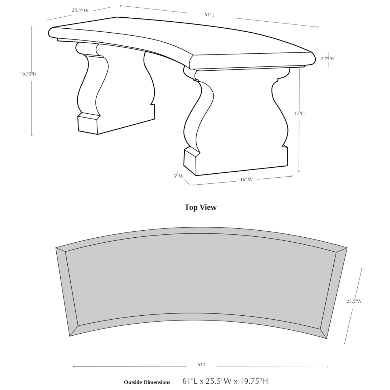 Provencal Curved Bench Cast Stone provencal-curved-bench-cast-stone