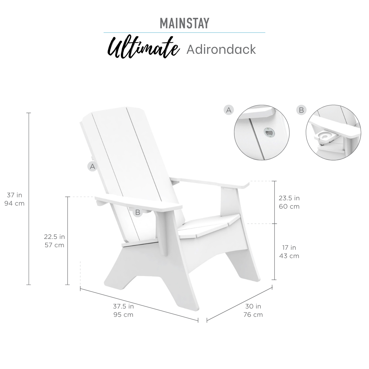 Mainstay Adirondack Chair - Thumbnail 5
