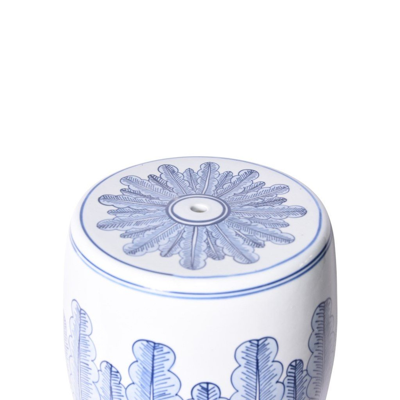 Banana Leaf Porcelain Garden Stool