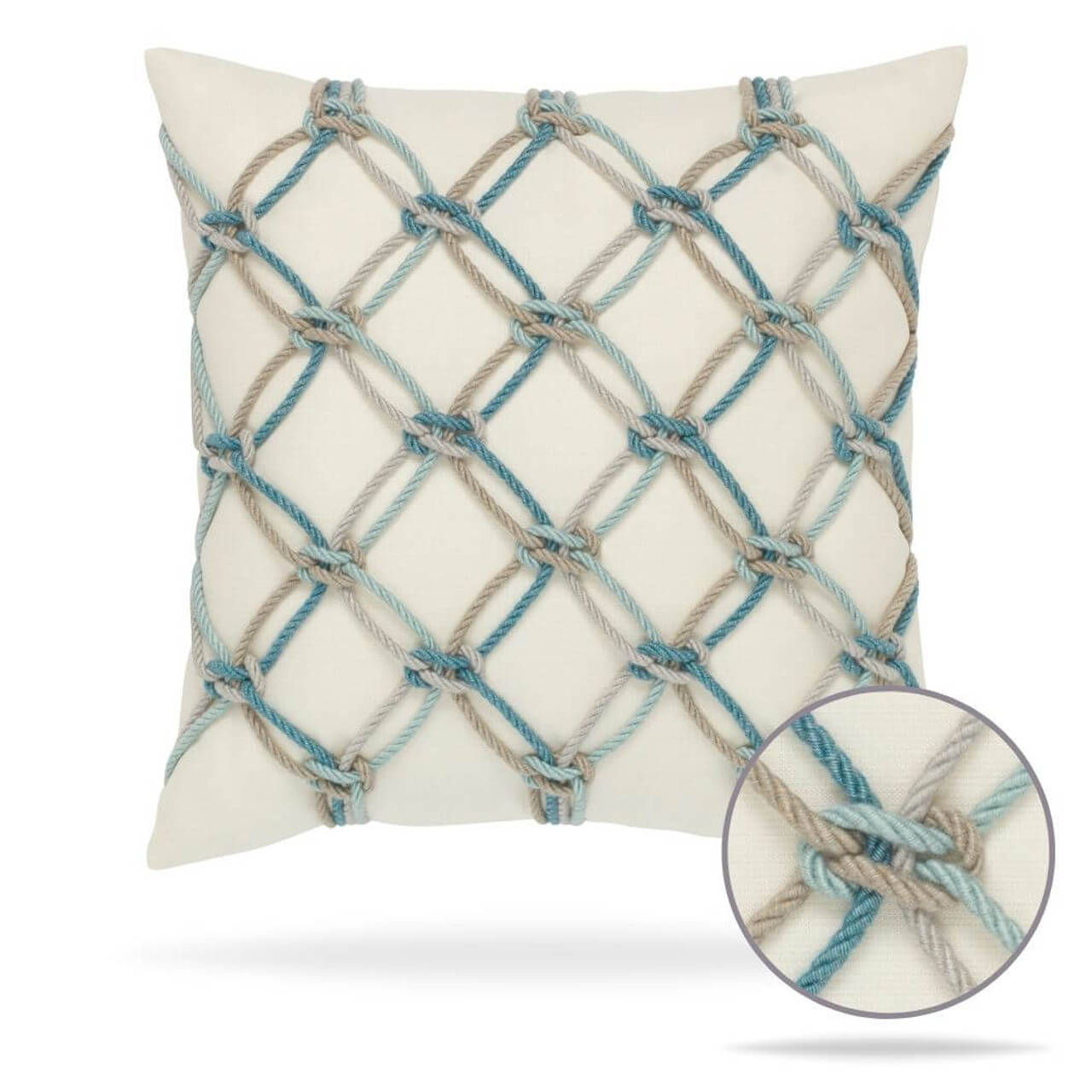 2pc Outdoor/indoor Rectangular Throw Pillow Set Marlow Aqua Blue