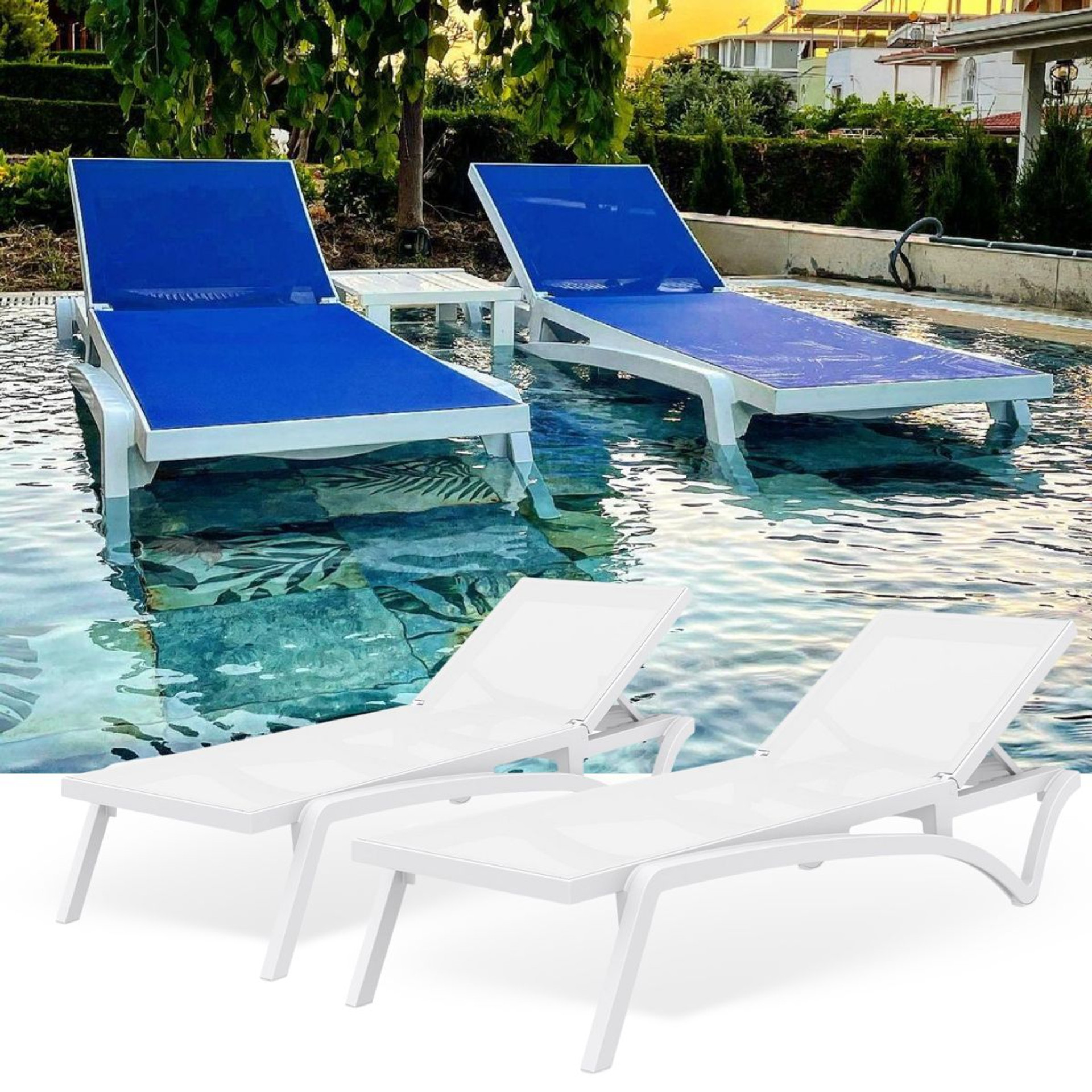 Pool Tanning Ledge Chaise Loungers