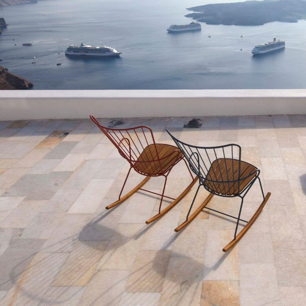 PAON Rocking Chair | Outdoor Nordic Bamboo seat