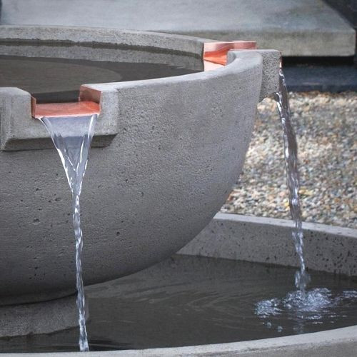 Del Rey Fountain Cast Stone Elegant Water Bowls