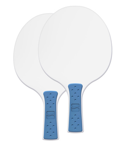 Paddle Set Shown with WHITE Paddles and Blue Accent