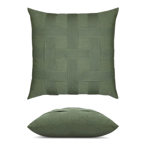 Elaine Smith Pillow in Basketweave Fern