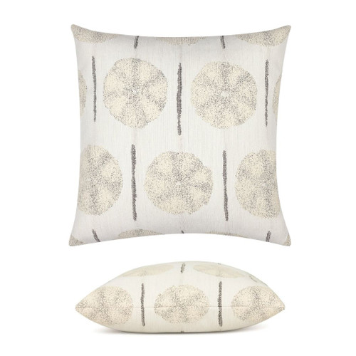 Solstice Sand Pillow studio photo with inset image of side of pillow