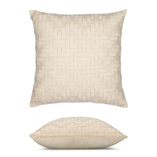 Entwine Crema Sunbrella Outdoor Pillow Elaine Smith 20x20
