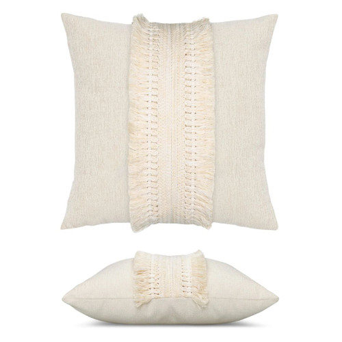 Column Crema Sunbrella Outdoor Pillow Elaine Smith 20x20