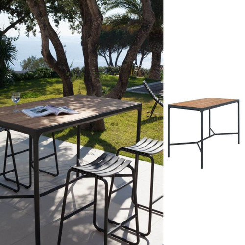 Four Rectangular Bamboo Top Table