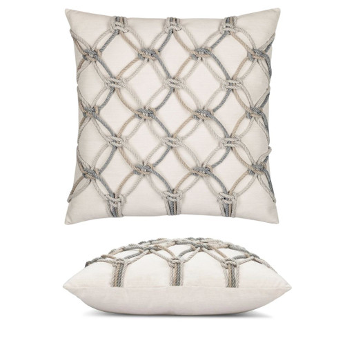 Rope Grigio Pillow Front and Side
