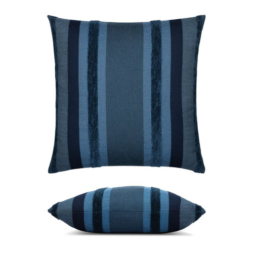 Chenille bands add texture to the square pillow