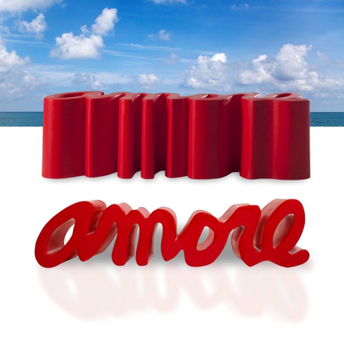 Amore Love Bench in Red