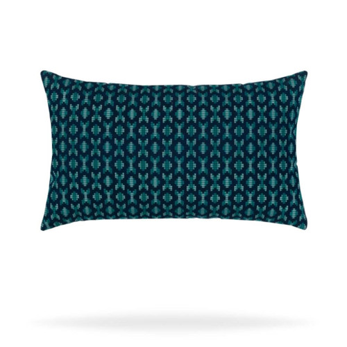 Alcazar Peacock Lumbar | Outdoor Pillow by Elaine Smith