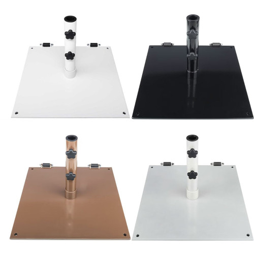Steel Umbrella Base with wheels in 4 finishes
