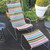 Colorful Slats shown on Lounge chair paired with matching ottoman