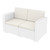 White loveseat with cushion