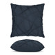 illusion Indigo Pillow Front and Side view