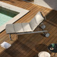 Lounger with outdoor cushion