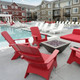 Mainstay Red Adirondacks by Firepit