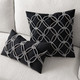 Carbon Rope square and lumbar pillows styled on an indoor sofa