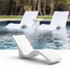 White Line Chaise Set on Tanning Ledge