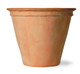 Capital Garden Plain Round Fiberglass Planter Pot in terracotta finish