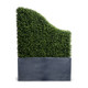 Enduraleaf faux boxwood transition hedge in lead gray planter