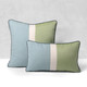Seaglass Outdoor Pillow Square and Lumbar Sizes in studio