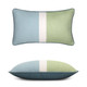 Composition Seaglass Outdoor lumbar Pillow Front and Side Studio View